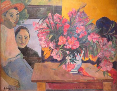 Large Bouquet with Tahitian Children by Paul Gauguin